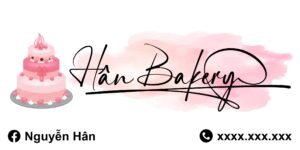 tem thiết kế logo dán hộp cho thợ làm bánh kem , decal nhựa chống nước 100%