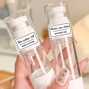 tem dán chai chiết mỹ phẩm du lịch, tem đánh dấu đồ dùng cá nhân, tem dán phân loại mĩ phẩm chiết mini