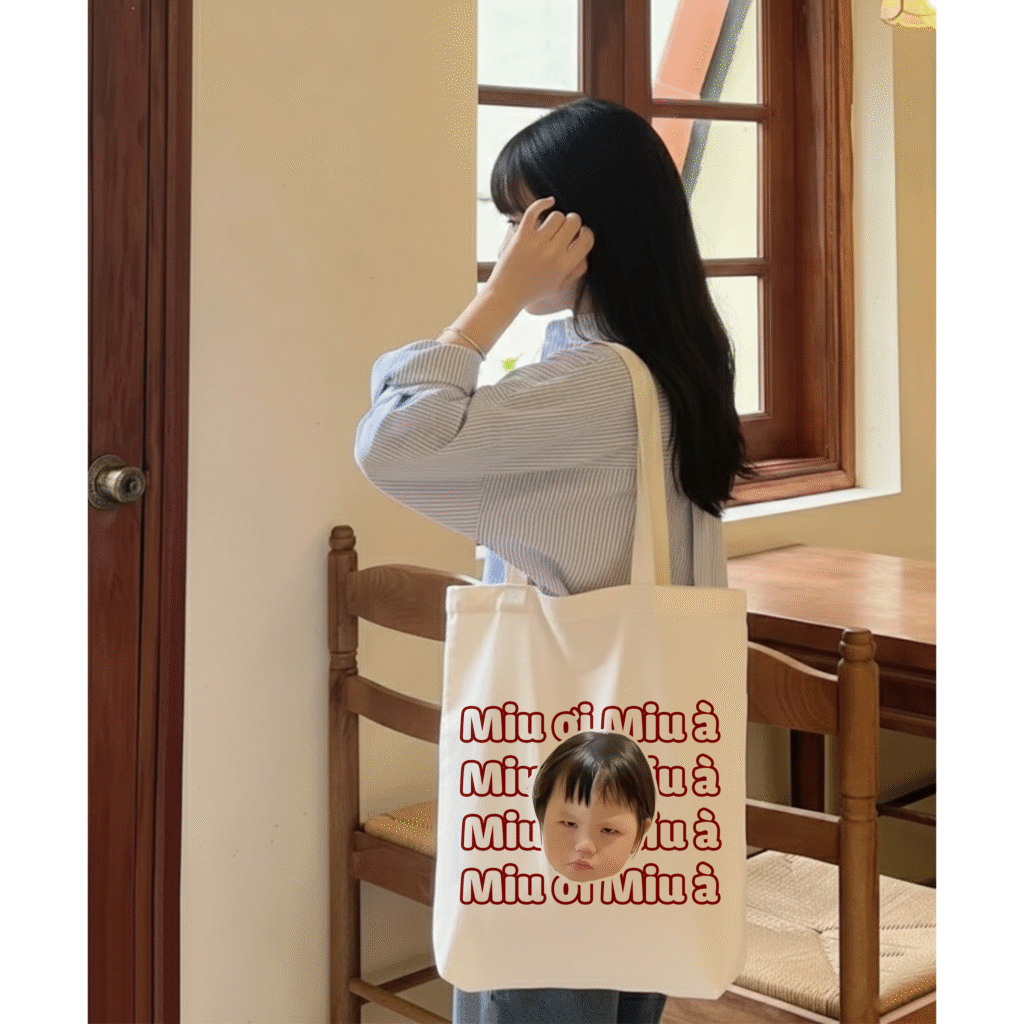 túi vải bố, túi canvas, túi vải tote in tên, hình theo yêu cầu mẫu túi đơn giản, đẹp