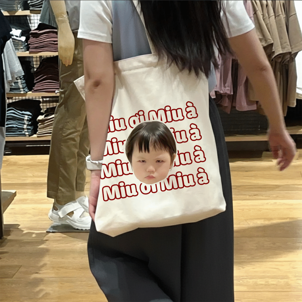 túi vải bố, túi canvas, túi vải tote in tên, hình theo yêu cầu mẫu túi đơn giản, đẹp