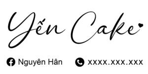 tem thiết kế logo dán hộp cho thợ làm bánh kem , decal nhựa chống nước 100%