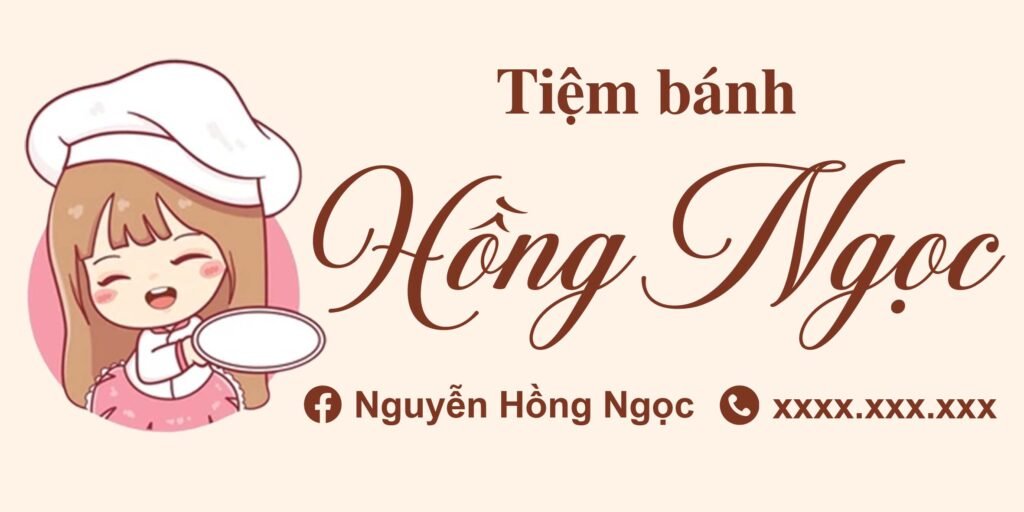 tem thiết kế logo dán hộp cho thợ làm bánh kem , decal nhựa chống nước 100%