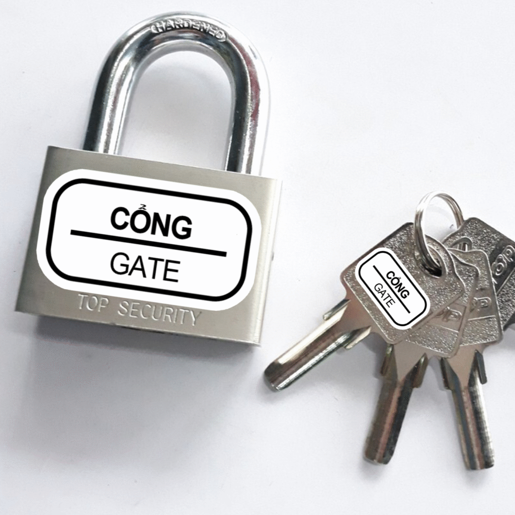 set 84 tem dán tên các loại chìa khóa tiện dụng, tem dán ghi nhớ chìa khóa, tem dán chữ đen nền trắng tiện dụng