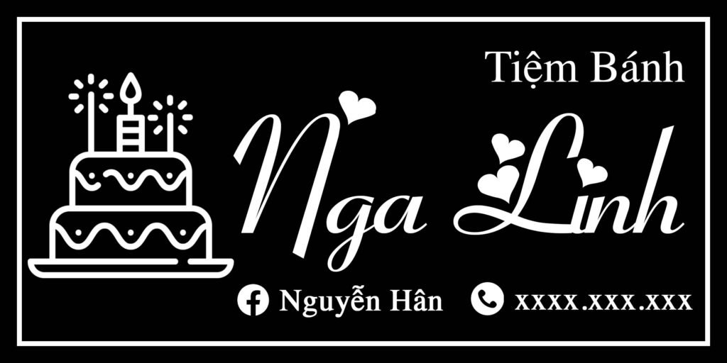 tem thiết kế logo dán hộp cho thợ làm bánh kem , decal nhựa chống nước 100%