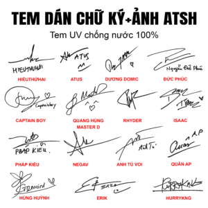 tem dán chữ ký anh trai say hi 2024. tem dán chữ kí độc đáo trên ốp đt, ipad