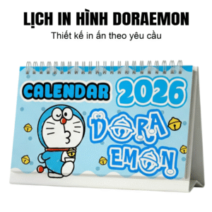 lịch để bàn ghi chú hình nhân vật kitty năm 2026, có khung ghi chú phong cách hàn quốc trang trí bàn làm việc