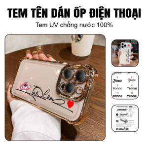 tem dán ốp điện thoại chữ ký tên theo yêu cầu, sticker dán ốp điện thoại tên theo yêu cầu, miếng dán ốp iphone đẹp