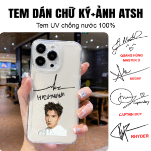 tem dán chữ ký + ảnh anh trai say hi 2024. tem dán chữ kí độc đáo trên ốp đt, ipad, tem uv chống nước 100%