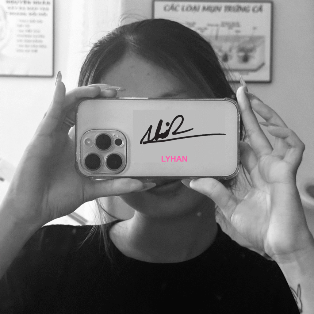 tem dán chữ ký em xinh say hi , tem dán chữ ký in theo yêu cầu. tem dán chữ kí độc đáo trên ốp đt, ipad