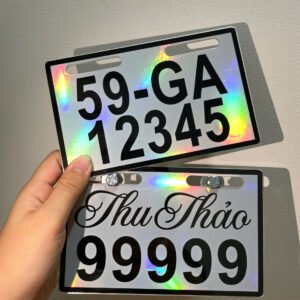 biển số xe điện phản quang, in tên theo yêu cầu. bảng số xe điện màu hologram chống nước, chống trầy phản sáng cực đẹp